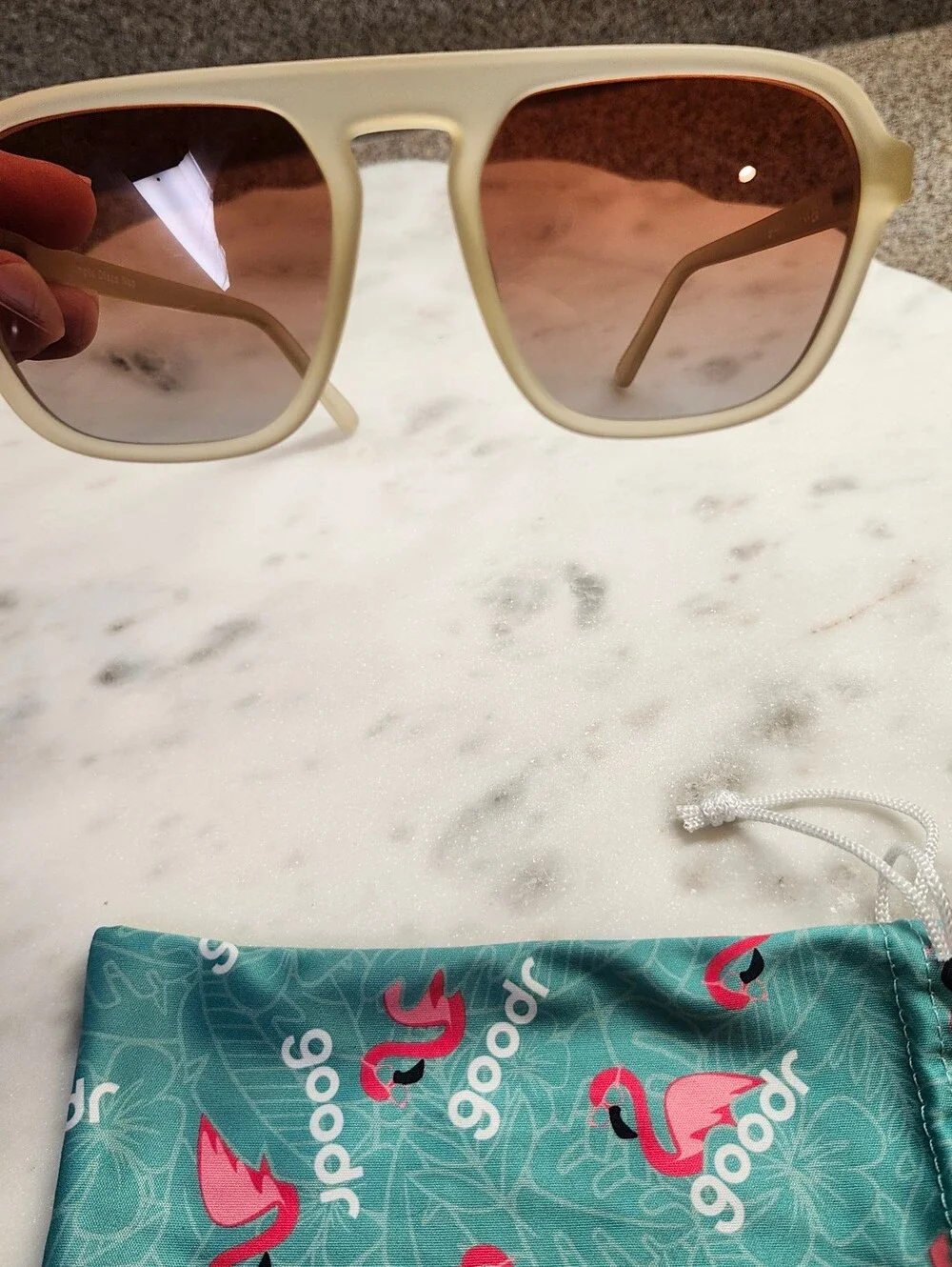 Goodr Impromptu Disco Nap Ivory Sunglasses